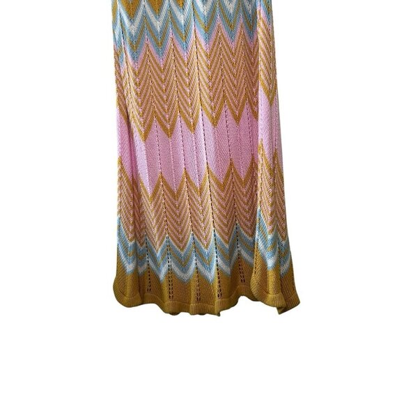 Womens Petal & Pup Maxi Crochet Lined Dress Size 6 Colorful Boho Festival Knit - Picture 7 of 8